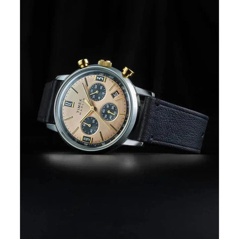 The Watch Boutique Timex Marlin Chronograph Tachymeter 40mm Leather Strap Watch