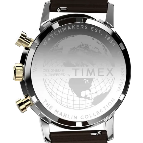 The Watch Boutique Timex Marlin® Chronograph Tachymeter 40mm Leather Strap Watch