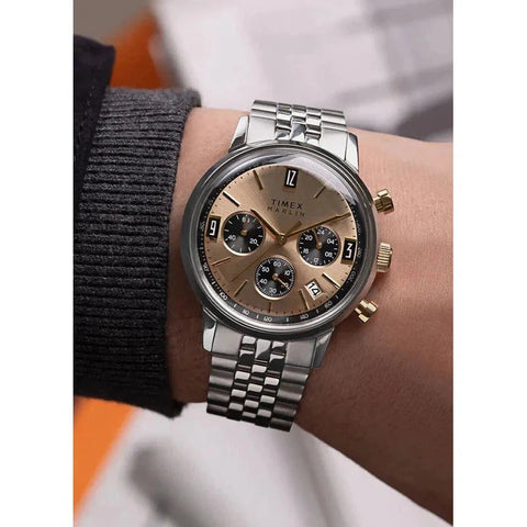 The Watch Boutique Timex Marlin Chronograph Tachymeter 40mm Stainless Steel Bracelet Watch