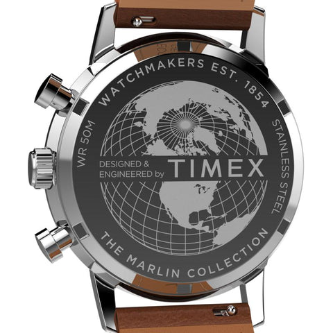 The Watch Boutique Timex Marlin Chronograph Tachymeter Leather Strap Watch