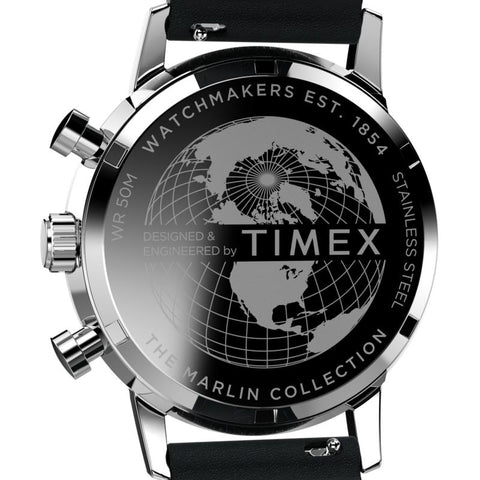 The Watch Boutique Timex Marlin Chronograph Tachymeter Leather Strap Watch