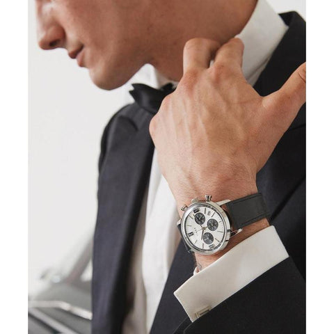 The Watch Boutique Timex Marlin Chronograph Tachymeter Leather Strap Watch