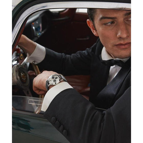 The Watch Boutique Timex Marlin Chronograph Tachymeter Leather Strap Watch