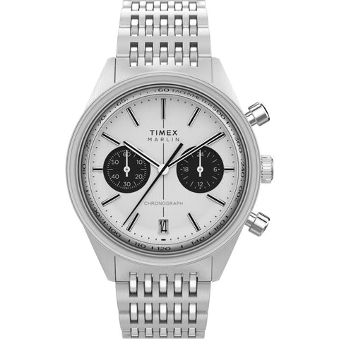 The Watch Boutique Timex Marlin Jet Quartz Chronograph Stainless Steel Watch