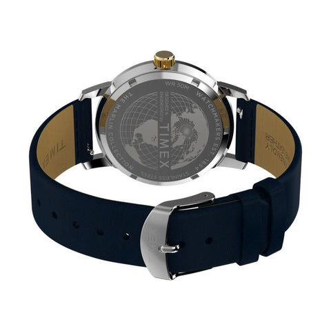 The Watch Boutique Timex Marlin Quartz GMT Leather Strap Men's Watch