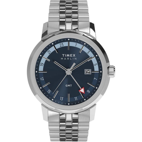 The Watch Boutique Timex Marlin Quartz GMT Stainless Steel Bracelet Watch