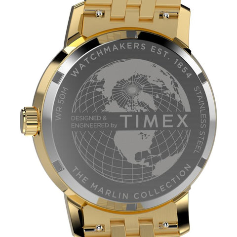 The Watch Boutique Timex Marlin Quartz GMT Stainless Steel Dual-Time Watch