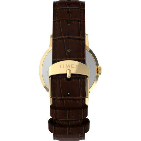 The Watch Boutique Timex Marlin Quartz Leather Strap Classic Men's Watch