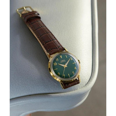 The Watch Boutique Timex Marlin Quartz Leather Strap Classic Men's Watch