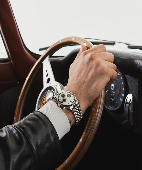 The Watch Boutique Timex Marlin Stainless Steel Chronograph Tachymeter Watch