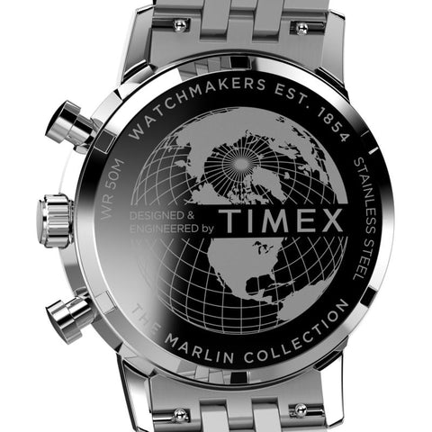 The Watch Boutique Timex Marlin Stainless Steel Chronograph Tachymeter Watch