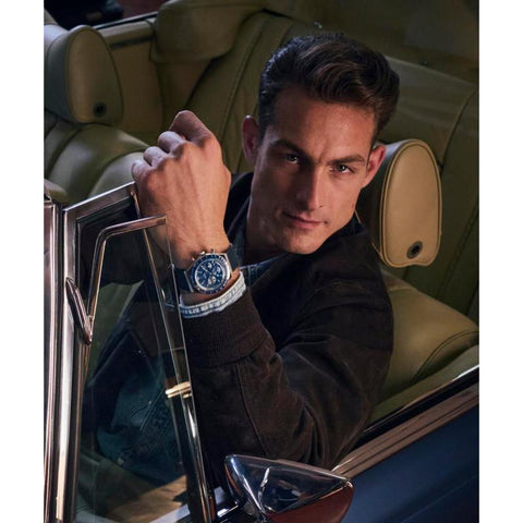 The Watch Boutique Timex Q Chronograph Leather Strap Men's Watch
