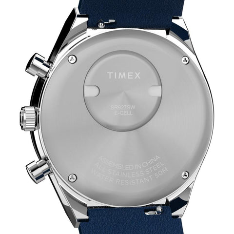 The Watch Boutique Timex Q Chronograph Leather Strap Men's Watch