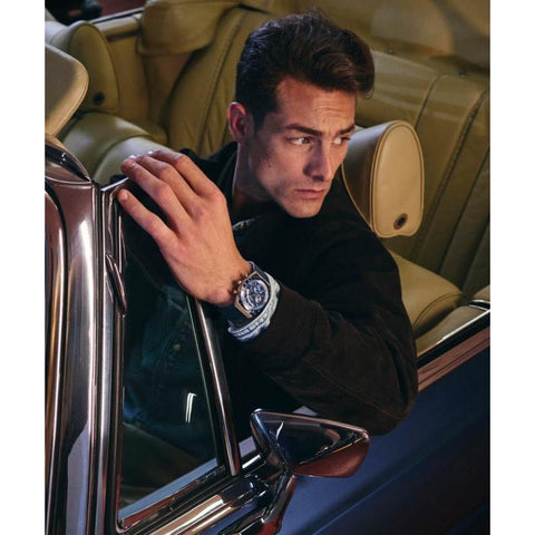 The Watch Boutique Timex Q Chronograph Leather Strap Men's Watch