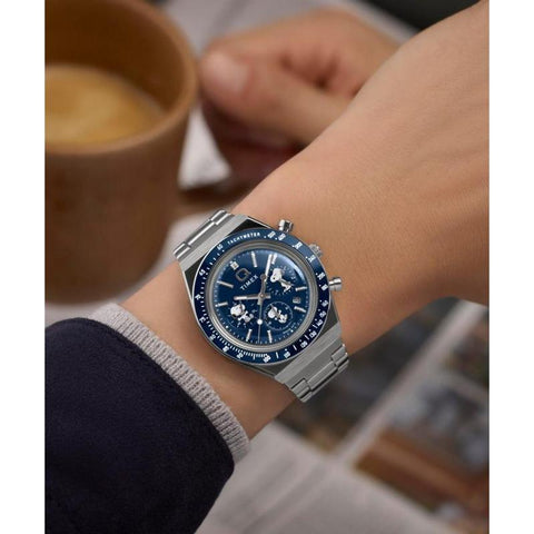 The Watch Boutique Timex Q Timex Chronograph Stainless Steel Bracelet Watch