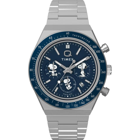 The Watch Boutique Timex Q Timex Chronograph Stainless Steel Bracelet Watch