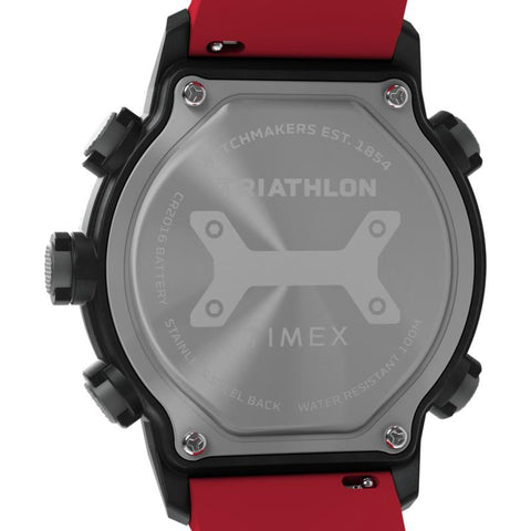 The Watch Boutique Timex TimTriathlon 200 Lap Silicone Strap Watch