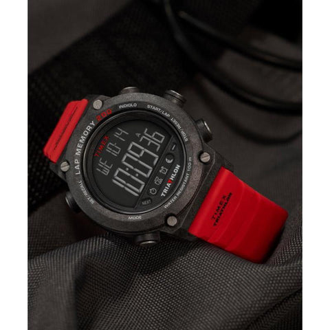 The Watch Boutique Timex TimTriathlon 200 Lap Silicone Strap Watch