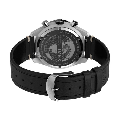 The Watch Boutique Timex Waterbury Traditional Chronograph Leather Strap Watch
