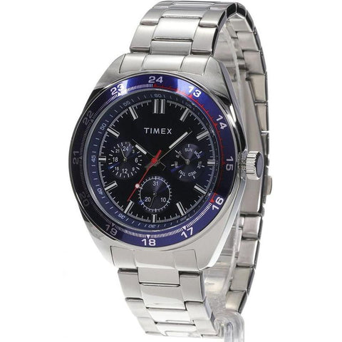 The Watch Boutique Timex Weston Stainless Steel Blue Dial Watch