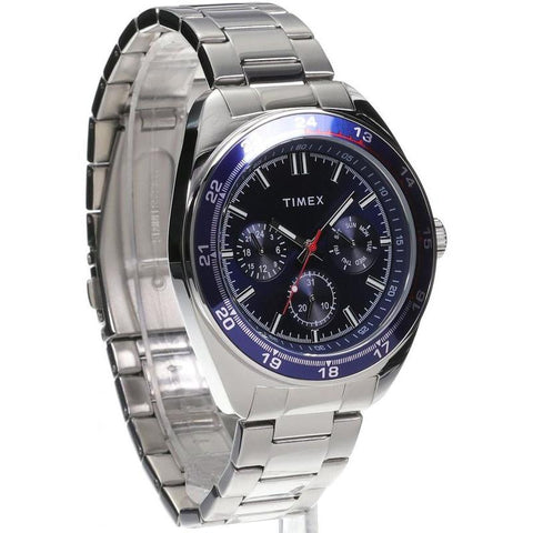 The Watch Boutique Timex Weston Stainless Steel Blue Dial Watch