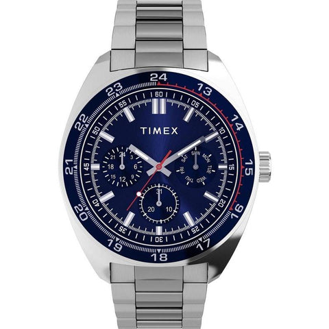 The Watch Boutique Timex Weston Stainless Steel Blue Dial Watch