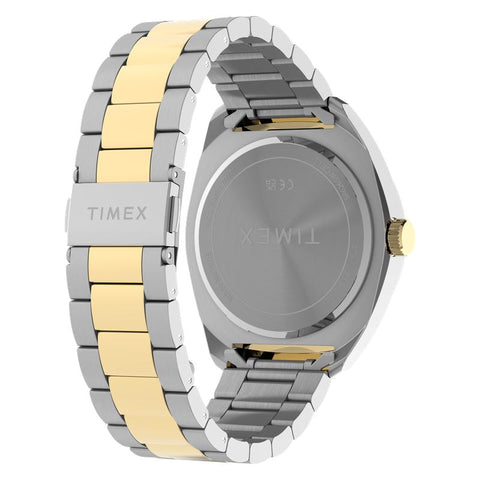 The Watch Boutique Timex Weston Stainless Steel Bracelet Black Dial Watch