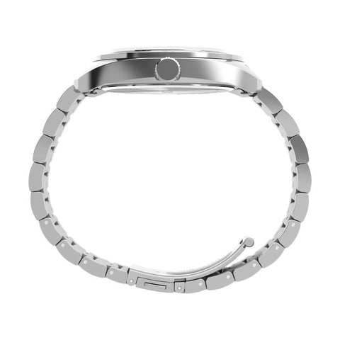 The Watch Boutique Timex Weston Stainless Steel Bracelet Blue Dial Watch