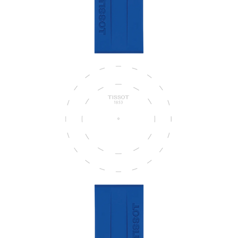 The Watch Boutique Tissot 22mm Blue Silicone Watch Strap T852.050.991
