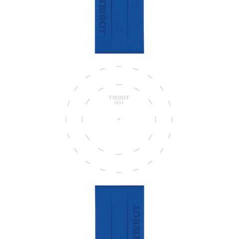 The Watch Boutique Tissot 22mm Blue Silicone Watch Strap T852.051.021