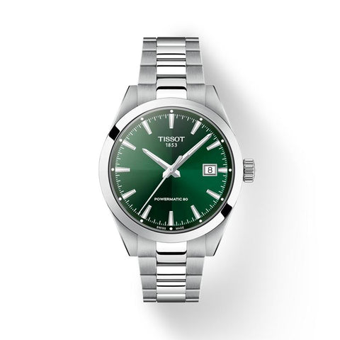 The Watch Boutique Tissot Gentleman Automatic Green Dial Watch T165.807.11.091.00