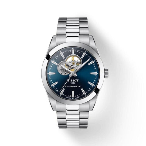 The Watch Boutique Tissot Gentleman Powermatic 80 Open Heart Watch T127.407.11.041.01