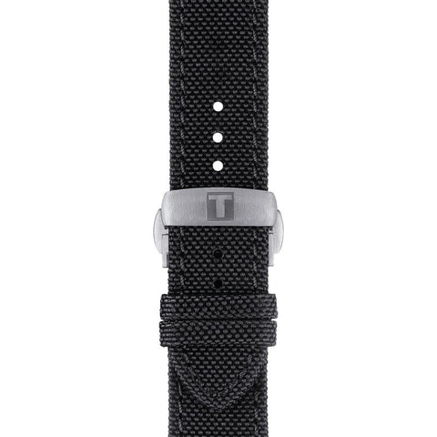 The Watch Boutique Tissot Official Black Fabric Strap Lugs 21mm