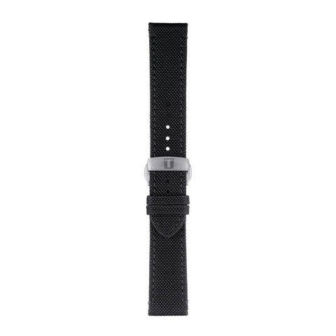 The Watch Boutique Tissot Official Black Fabric Strap Lugs 21mm