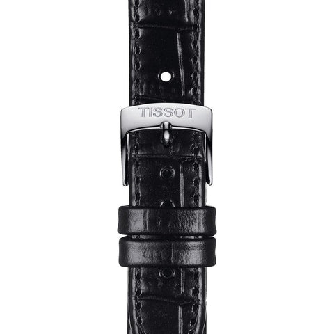 The Watch Boutique Tissot Official Black Leather Strap Lugs 15mm