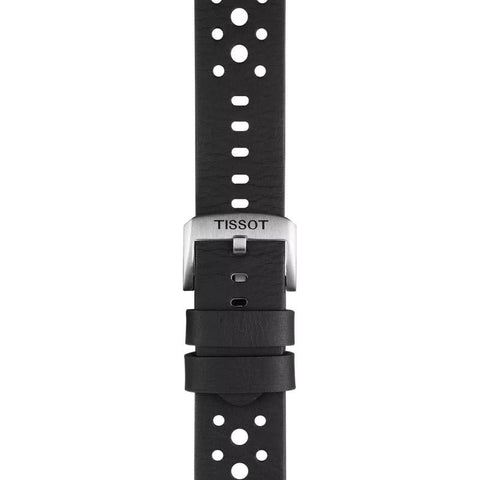 The Watch Boutique Tissot Official Black Leather Strap Lugs 22mm