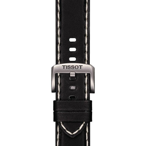 The Watch Boutique Tissot Official Black Leather Strap Lugs 22mm