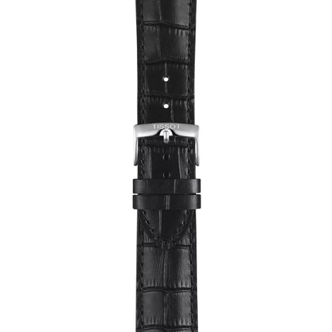 The Watch Boutique Tissot Official Black Leather Strap Lugs 22mm