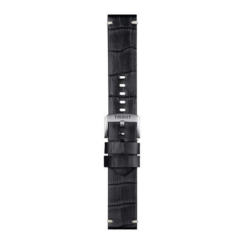 The Watch Boutique Tissot Official Black Leather Strap Lugs 22mm