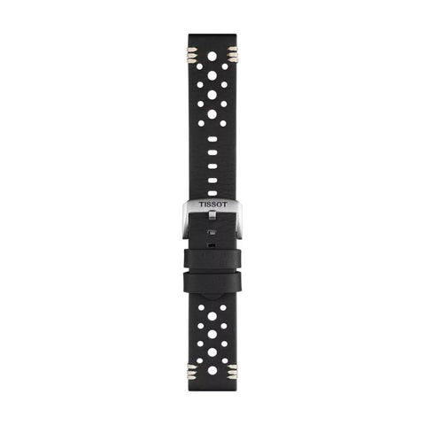 The Watch Boutique Tissot Official Black Leather Strap Lugs 22mm