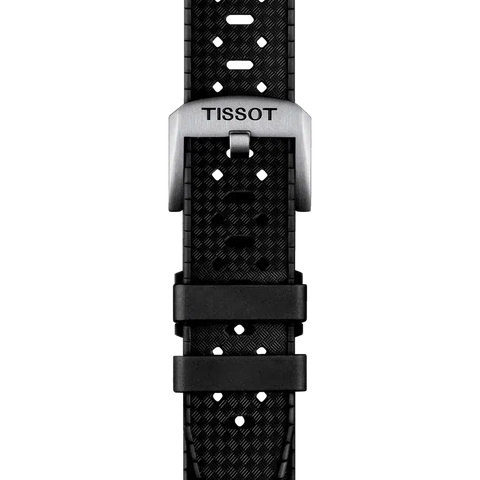 The Watch Boutique Tissot Official Black Rubber Strap 20mm