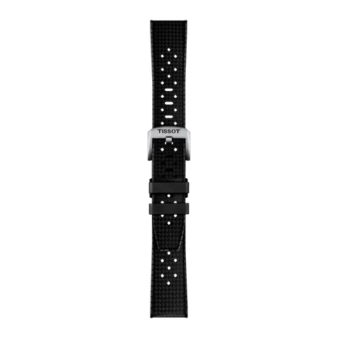 The Watch Boutique Tissot Official Black Rubber Strap 20mm