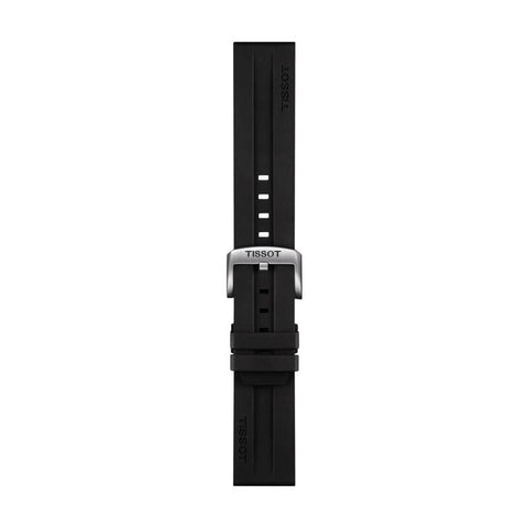 The Watch Boutique Tissot Official Black Rubber Strap Lugs 22mm