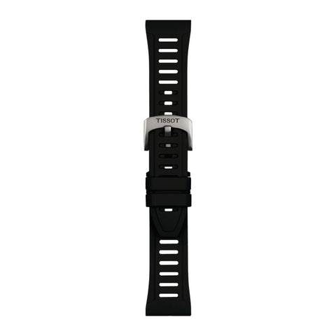 The Watch Boutique Tissot Official Black Silicone Strap Lugs 21 mm