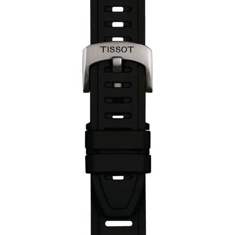 The Watch Boutique Tissot Official Black Silicone Strap Lugs 21 mm