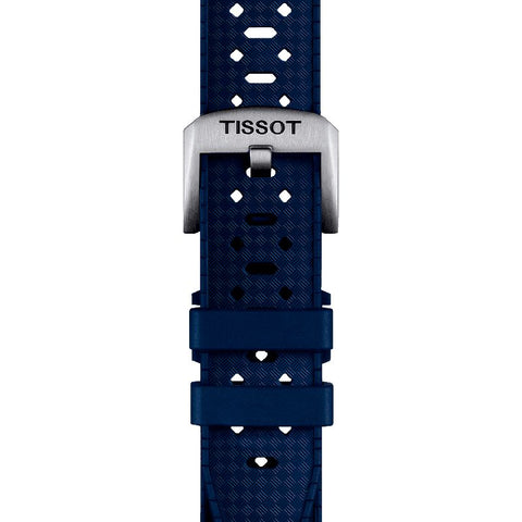 The Watch Boutique Tissot Official Blue Rubber Strap 20mm