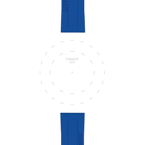 The Watch Boutique Tissot Official Blue Silicone Strap Lugs 18 mm
