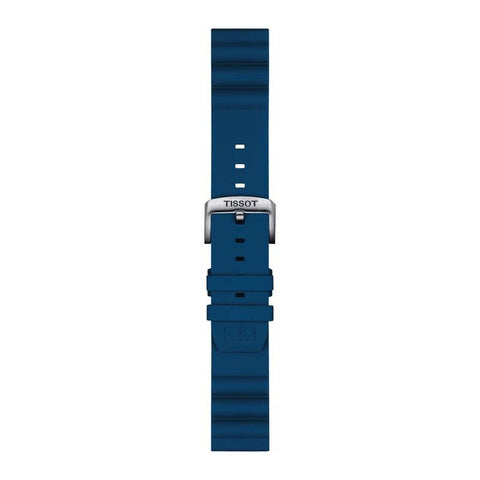 The Watch Boutique Tissot Official Blue Silicone Strap Lugs 22mm