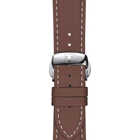The Watch Boutique Tissot Official Brown Leather Strap Lugs 21mm