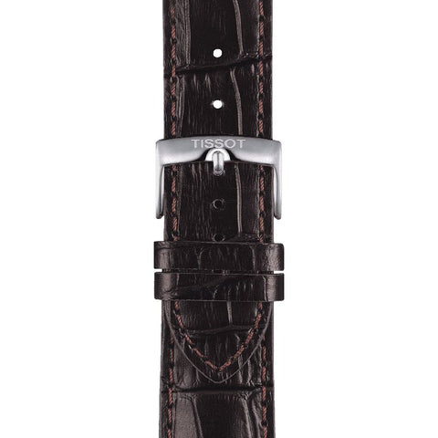 The Watch Boutique Tissot Official Brown Leather Strap Lugs 22mm